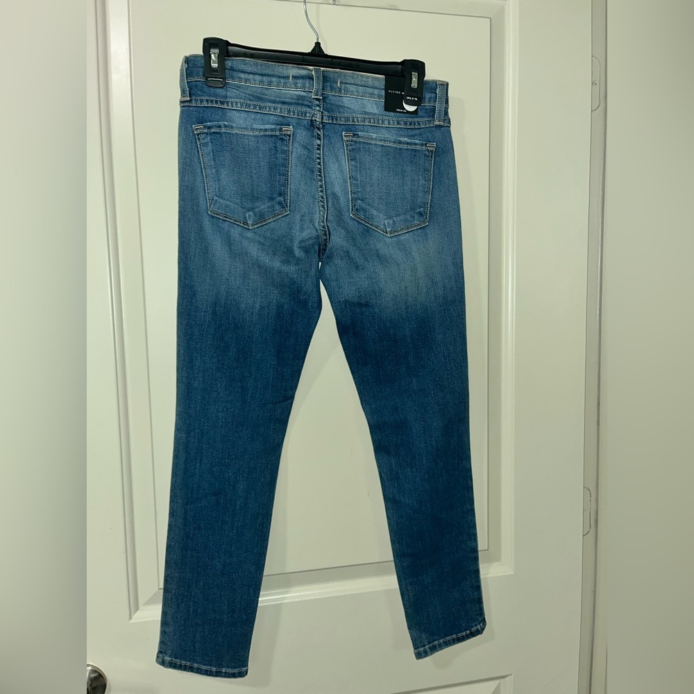 🔴Flying Monkey Blue Skinny Jeans Distressed Made in USA Size28 - Picture 2 of 3